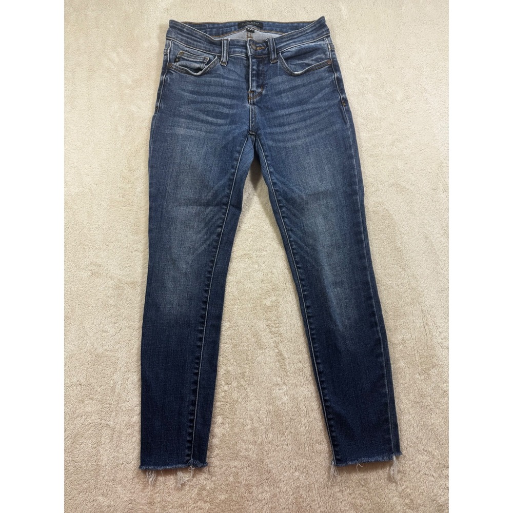 Judy Blue Womens Skinny Raw Hem Stretch Blue Jeans 3/26 Meas: 26x26
